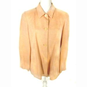 Lands' End Blazer Jacket Size 12 Regular Orange